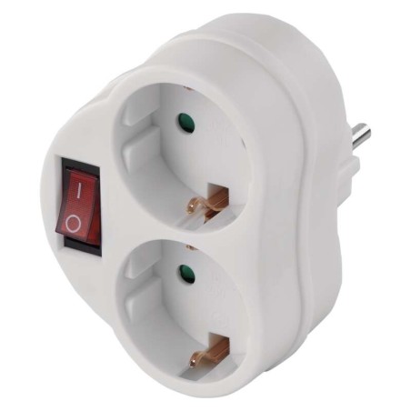 Socket outlet with switch dual