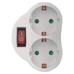 Socket outlet with switch dual