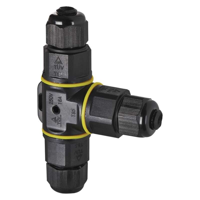 Waterproof cable connection T-shape IP68