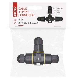 Waterproof cable connection T-shape IP68