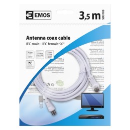 Antenos koaksialinis kabelis 3,5 m – 1x90°