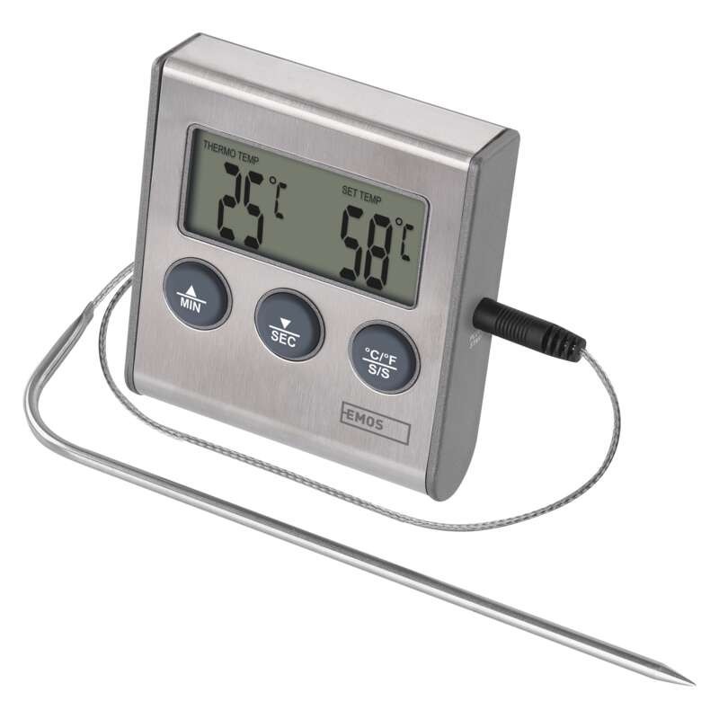 Digital food thermometer and kitchen timer E2157