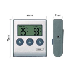 Digital food thermometer and kitchen timer E2157