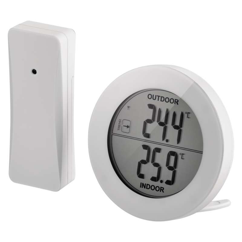 Digital thermometer - wireless round white E0129