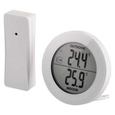 Digital thermometer - wireless round white E0129