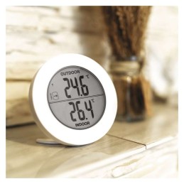 Digital thermometer - wireless round white E0129