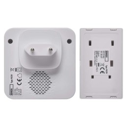 Juhtmevaba uksekell 230V AC P5729 valge patareivaba