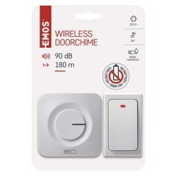 Дверной звонок без батареек 230 В AC беспроводной P5729 белый