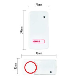 Juhtmevaba uksekell 230V AC P5750.2T patareivaba