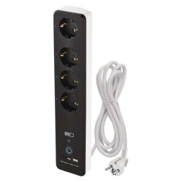 Умный удлинительный кабель EMOS 2м, 4х розеточный переключатель USB WiFi