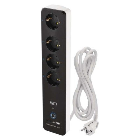 Умный удлинительный кабель EMOS 2м, 4х розеточный переключатель USB WiFi