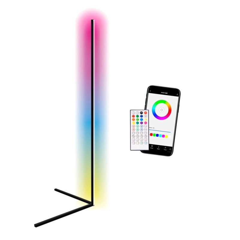 Älykäs RGB LED-lattia / kulmavalo 140cm musiikkitila