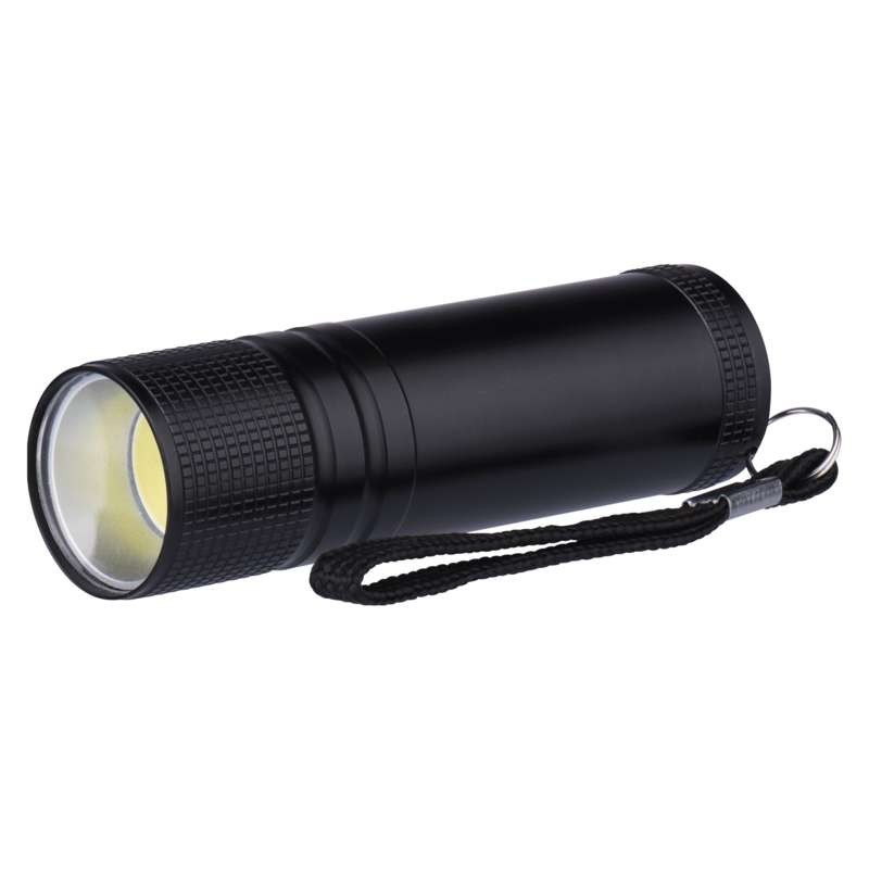 Small COB LED flashlight 3W, 100 lm, 3×AAA