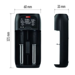 Baterijos įkroviklis, universalus ličio/jonų LSD ekranas