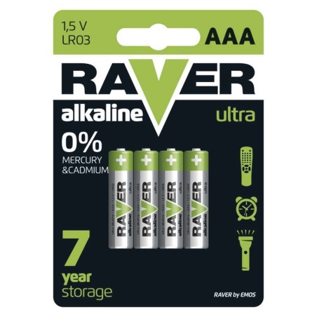 Baterijos AAA LR03 Emos/Raver ultra 4 vnt.