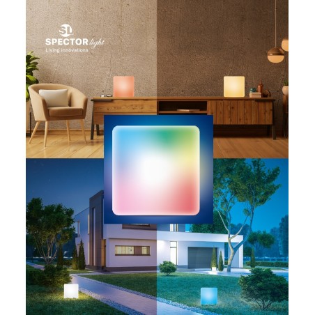 Lauko šviestuvas LED CUBE RGBW 30x30cm 7W