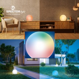 LED ball lamp D:30cm 24LED (RGBW), with remote controller, 2m cable