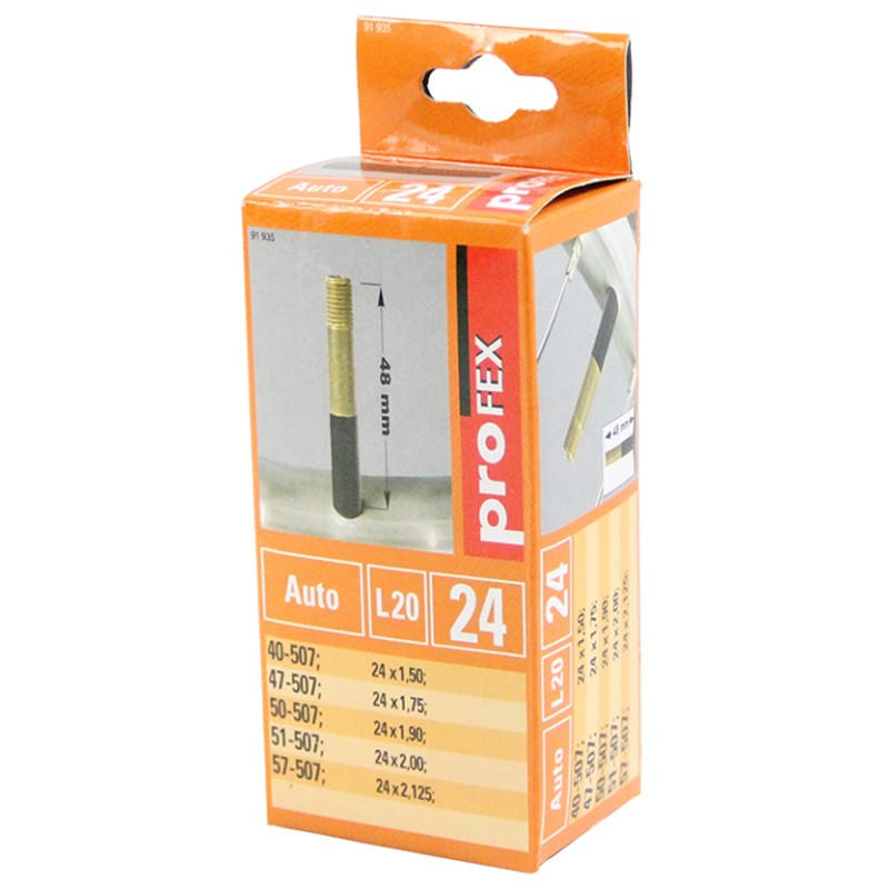 Велосипедная внутренняя трубка AUTO 24" X 1,5 - 2,125