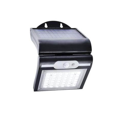 SMD LED luminaire with solar panel 200 Lm motion sensor, black