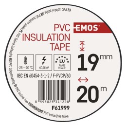 PVC Insulation tape 19mm/ 20m 10 pcs mix coloured