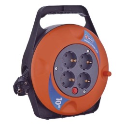 Jatkojohto, rumpu, PVC, 4 pistorasiaa, 10m SCHUKO