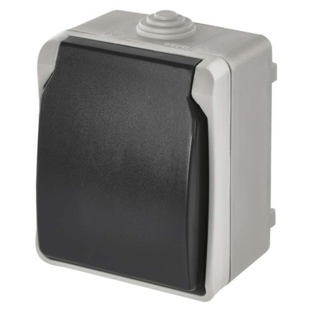 Socket with cover surface mounted IP44
