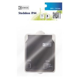 Socket with cover surface mounted IP44