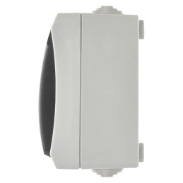 Socket 2x, surface mounted, with cover IP44