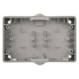 Розетка 2x, поверхностный монтаж, с крышкой IP44