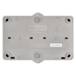 Socket and switch with cover, surface mounted IP44