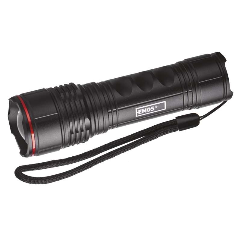 Metal LED flashlight EMOS 330 lm, 3×AAA, FOCUS