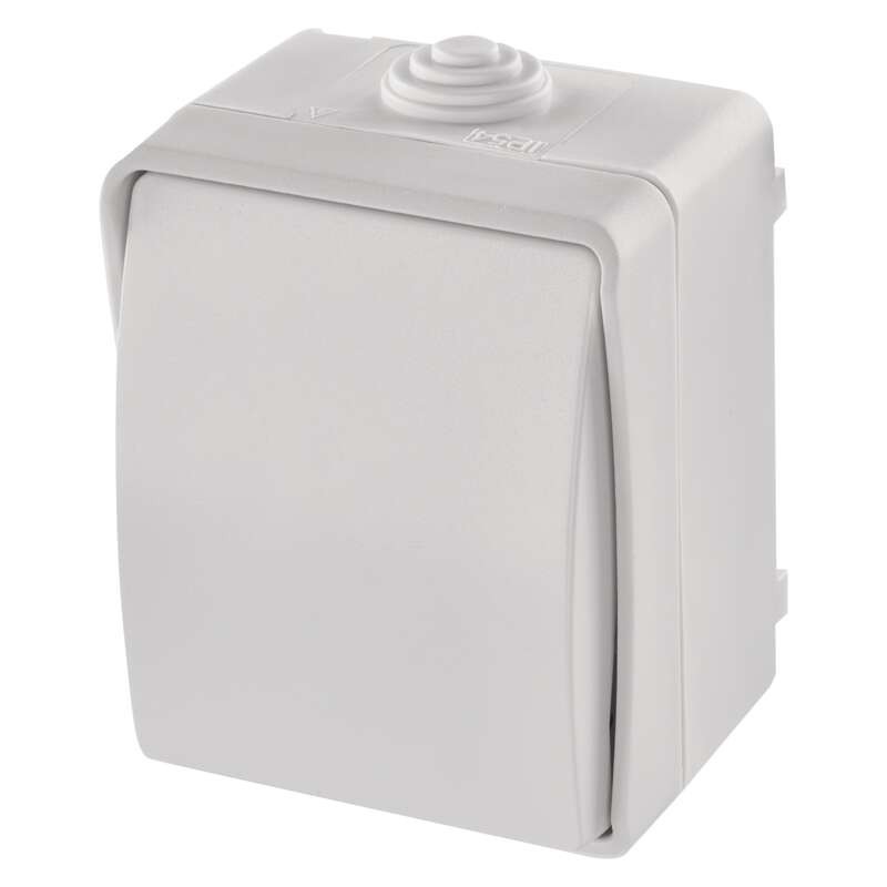 Surface mounted switch IP54 white