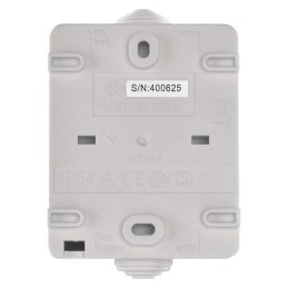 Surface mounted switch double IP54 white