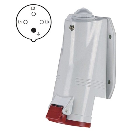 Розетка настенная 4P 16A/400V, IP44