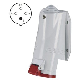 Maitinimo lizdas sieninis 4P 32A/400V, IP44