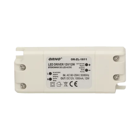 LED maitinimo adapteris 12 V, 1 A, 12 W ORNO