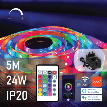 Išmanusis LED juostos rinkinys 5 m RGBW+CCT+DIMM, „Wi-Fi“, IP20, SL