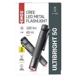 CREE LED metal flashlight Ultibright 50, 100lm, 1xAAA