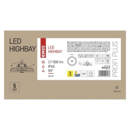 LED pramoninis šviestuvas High Bay ASTER 100W, 90°