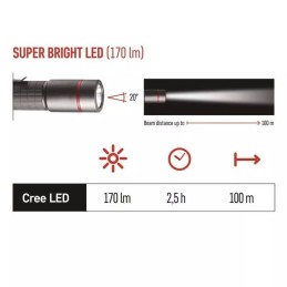 Металлический светодиодный фонарь CREE Ultibright 60, 170lm, 1xAA