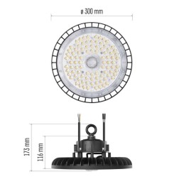 Teollisuuden LED-valaisin High Bay ASTER 150W, 60°