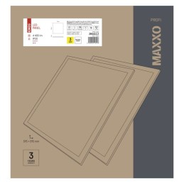 LED panelė įleidžiama MAXXO 600x600 40W IP20 neutrali, 2 vnt.