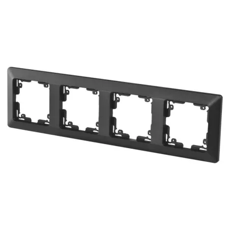 Frame for switch and socket, four, anthracite EMOS