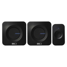 Belaidis durų skambutis, 2 vnt., juodos spalvos