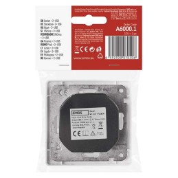 2.1A lizdas su 2xUSB, SCHUKO, baltas