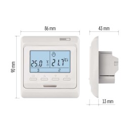 Термостат напольного отопления EMOS, с датчиком температуры пола