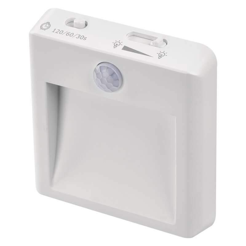 Yövalo/ yölamppu LED himmennettävä pistokkeellinen PIR-ajastin