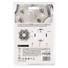 LED lempa / naktinė lemputė su judesio jutikliu, 3 × AA