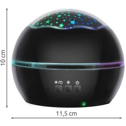 LED lempa/projektorius „Žvaigždėtas dangus ir povandeninis pasaulis“, juodos spalvos