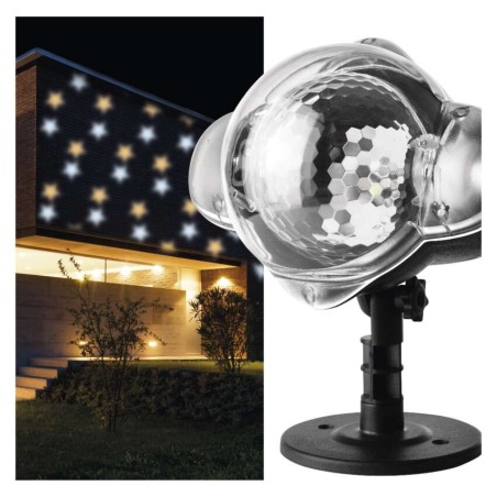 LED decorative projector – stars, IP44 , warm/cool white